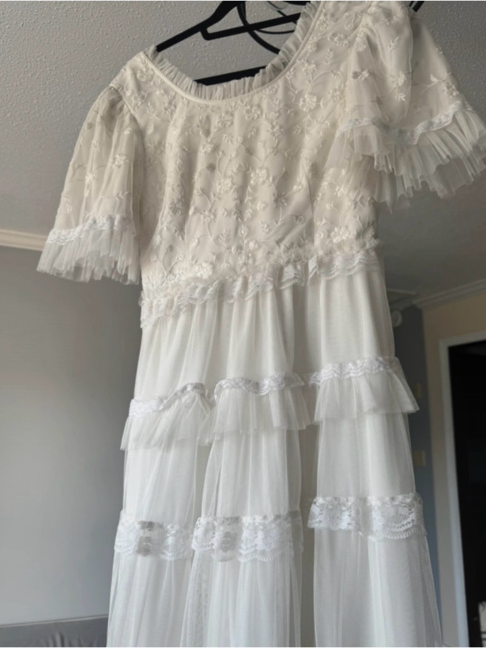 JessaKae White Tiered Lace Dress - Picture 6 of 9